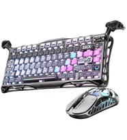 GravaStar Mercury K1 Pro+X Kablosuz RGB Işıklı Mekanik Q Gaming Klavye ve Optik Mouse Seti, Special Edition, Cyberpunk