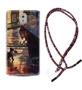 Samsung Note 3 4 5 8 9 20 Ultra 10 Lite Kılıf Boyun Asklı Rasta Silikon Kız ve Kedi 1762