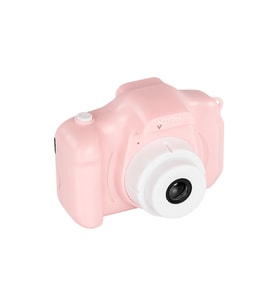 Full HD Dijital Çocuk Fotoğraf Makinesi Pembe Silikon Kılıflı (Köpek)
