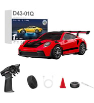 1:43 Kumandalı Mini Metal Şarjlı Porsche 911 Gt3 Rs 35 Dk Oyun 4 Çeker Kırmızı Renk