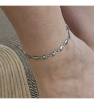 ÇELİK HALHAL KALPLİ GÜMÜŞ RENK HALHAL BUTİK ÜRÜN (Silver)