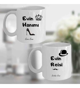 ÇİFT KUPA EVİN HANIMI EVİN RESİSİ İSİME ÖZEL