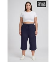 Kadın Büyük Beden Şort 3XL-6XL Rahat Kesim Diz Altı Günlük Şort-SPR26BSRK591