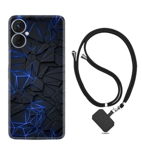 Tecno Spark 9T Kılıf Resimli Boyun Askılı İpli Desenli Silikon Series Karmaşık 1874