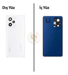 Xiaomi Redmi Note 12 Pro Plus 5G Lensli Kutup Beyazı Arka Pil Kapağı Batarya Kapağı Back Cover