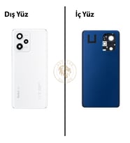 Xiaomi Redmi Note 12 Pro Plus 5G Lensli Kutup Beyazı Arka Pil Kapağı Batarya Kapağı Back Cover