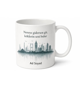 Kişiye Özel Memleket Temalı Modern Baskılı Kupa Bardak İsimli Hediye