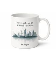 Kişiye Özel Memleket Temalı Modern Baskılı Kupa Bardak İsimli Hediye