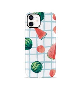 iPhone 11 Vorian Çift Katmanlı Kılıf Watermelon Grid
