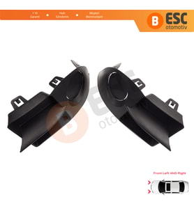Renault Clio II Phase 4 Symbol 1 2006-2008 7702295498 için Ön Tampon Sol Sağ Sis Far Çerçeve Kapağı