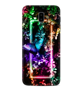 Samsung J6 Plus J7 Prime J7 Pro M20 Kılıf Desenli Silikon Butterfly Neon 1684