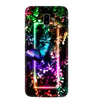 Samsung J6 Plus J7 Prime J7 Pro M20 Kılıf Desenli Silikon Butterfly Neon 1684