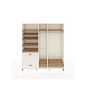Hyperion Dolap 9 Raflı 3 Çekmeceli 3 Askılı 220x44x243 Aytaşı-Çam/Aytaşı