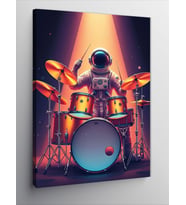 Kanvas Tablo Astronot Davulcu