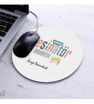 İsimli Desinatör Temalı Yuvarlak Mousepad
