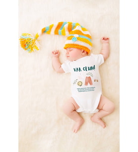 Unisex Bebek Var Olun Baskılı Body Zıbın