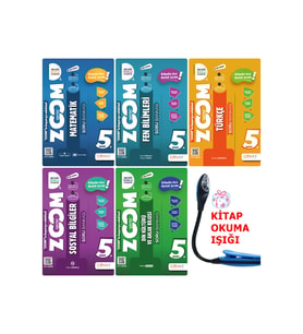 Günay Yayınları 5.Sınıf ZOOM Serisi Beceri Temelli Sorular Süper Set + Kitap Okuma Işığı Hediye (Çok Renkli)