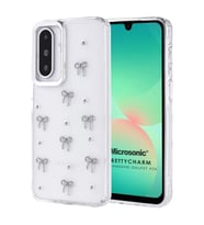Microsonic Samsung Galaxy A26 Kılıf PrettyCharm Bow (Gümüş)