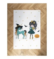 MEKTA HOME BEBEK VE ÇOCUK ODASI Bal Kabaklı Unicorn Desenli Halı