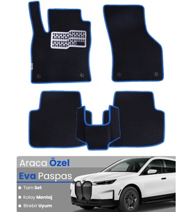 BMW İX (2022-2025) Uyumlu EVA Paspas Tam Set–Araca Özel,Su Geçirmez,Hızlı ve Kolay Montaj