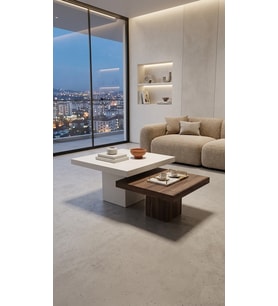 Most Marmoris Meşe Aytaşı %100 Mdf Orta Sehpa Set (EVİNİZE TESLİM)