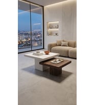 Most Marmoris Meşe Aytaşı %100 Mdf Orta Sehpa Set (EVİNİZE TESLİM)
