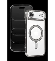 iPhone 17 Air Joke Simli Magneticsafe Kılıf - Gümüş