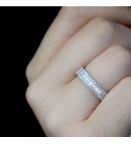 1.68 Ct. Modern Tasarım Tamtur Baget Pırlanta Yüzük