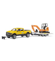Bruder Oyuncak Ram 2500 Römorklu Pickup ve Mini Ekskavatör BR02546