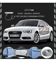 Audi A5 Oto Araç Kapı Koruma Fitili 5metre Parlak Gri Renk