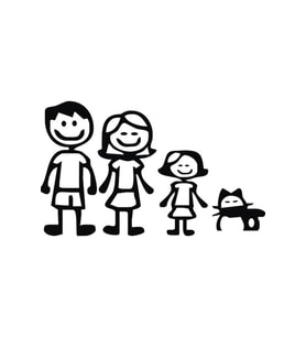 Aile Tasarım Oto Sticker 20 Cm