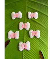 4X3 CM 6 ADET KABARTMA FİYONK ARMA APLİKE DİKİŞ AKSESUARI (Pembe)