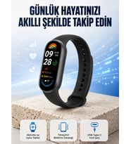 TPU ve Silikon Kordonlu Akıllı Bileklik – 20 Gün Bekleme Süresi Yeni Nesil