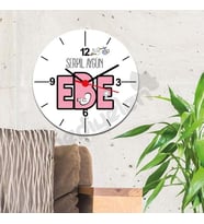 Ebe Pembe Tasarım Duvar Saati