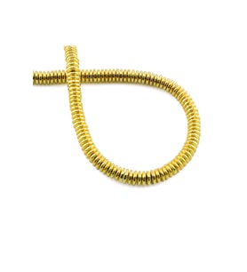 Hematit Doğal Taş Parlak Altın Sarı 6x1mm Dizi