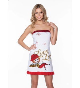 Mulvxbrf Brf02 2427 Bayan Love Love Baskılı Elbise (Mulvix)