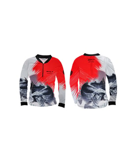 Wily Wear UV Korumalı Balıkçı T-Shirt Fermuarlı Vision Red
