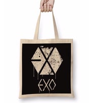 Exo Grunge Spraypaınt Bez Çanta Uzun Saplı