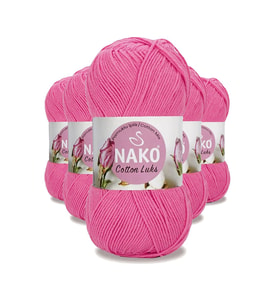 5 Adet Cotton Lüks Yelek Tunik Kazak Bluz Hırka İpi Yünü Koyu Pembe 97550