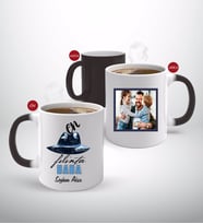 BK Gift Kişiye Özel Babalar Günü Hediyesi Fotoğraflı Sihirli Kupa Bardak-101 (Beyaz)