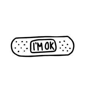 İm Ok Yarabandı Sticker17x17 Cm Siyah