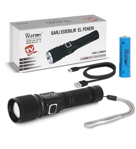 Cree Tg Led 1000 Lümen Göstergeli Fonksiyonel El Feneri Wt-732