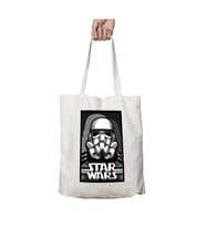 Stormtrooper Star Wars iki Tarafı Kalıcı Baskılı Yıkanabilir Okul Plaj Omuz Bez Çantası