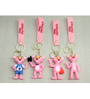 Pembe Panter Silikon Anahtarlık