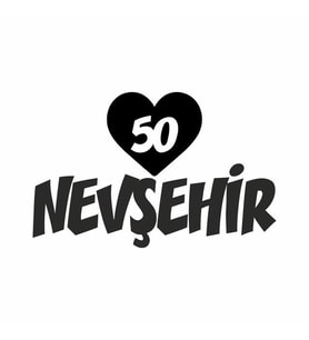 Kalpli 50 Nevşehir Araba Sticker siyah 20x15 CM (Siyah)