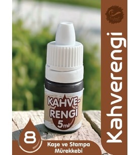 Kaşe Istampa Mürekkebi 5 ml  - Kahverengi-T872
