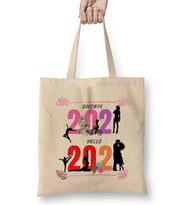 love girl yoga Goodbye 2021 Hello 2022 for women Bez Çanta Uzun Saplı
