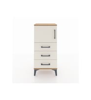 Arges Komodin Tek Raflı 3 Çekmeceli Tek Kapaklı 44x30x96 Çam-Aytaşı