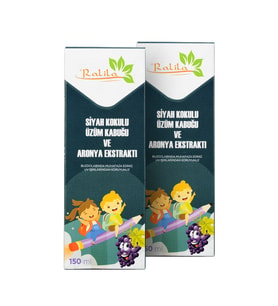 Ralila Siyah Üzüm Kabuğu - Aronya Ekstraktı 150 ml x2 Adet