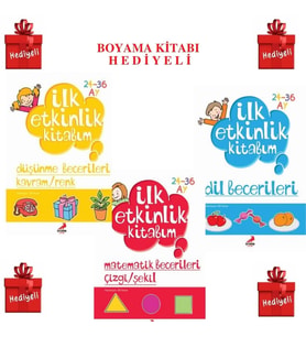 ERDEM ÇOCUK OKULÖNCESİ İLK ETKİNLİK SETİ 3 KİTAP (24-36 AY) BOYAMA KİTABI HEDİYELİ